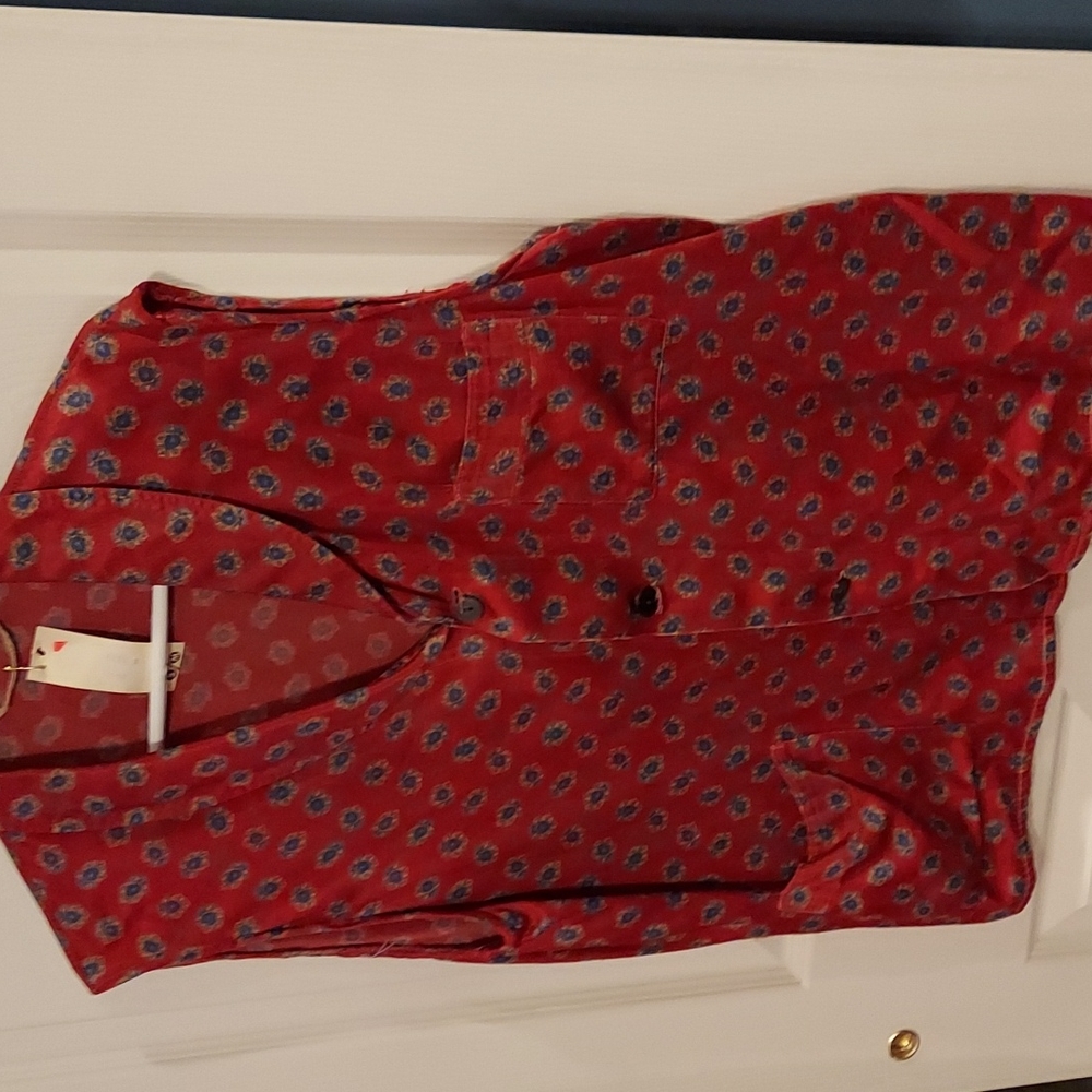 Vintage German tailored Eichsfeld Konfektion Red Button Down Vest/Waistcoat